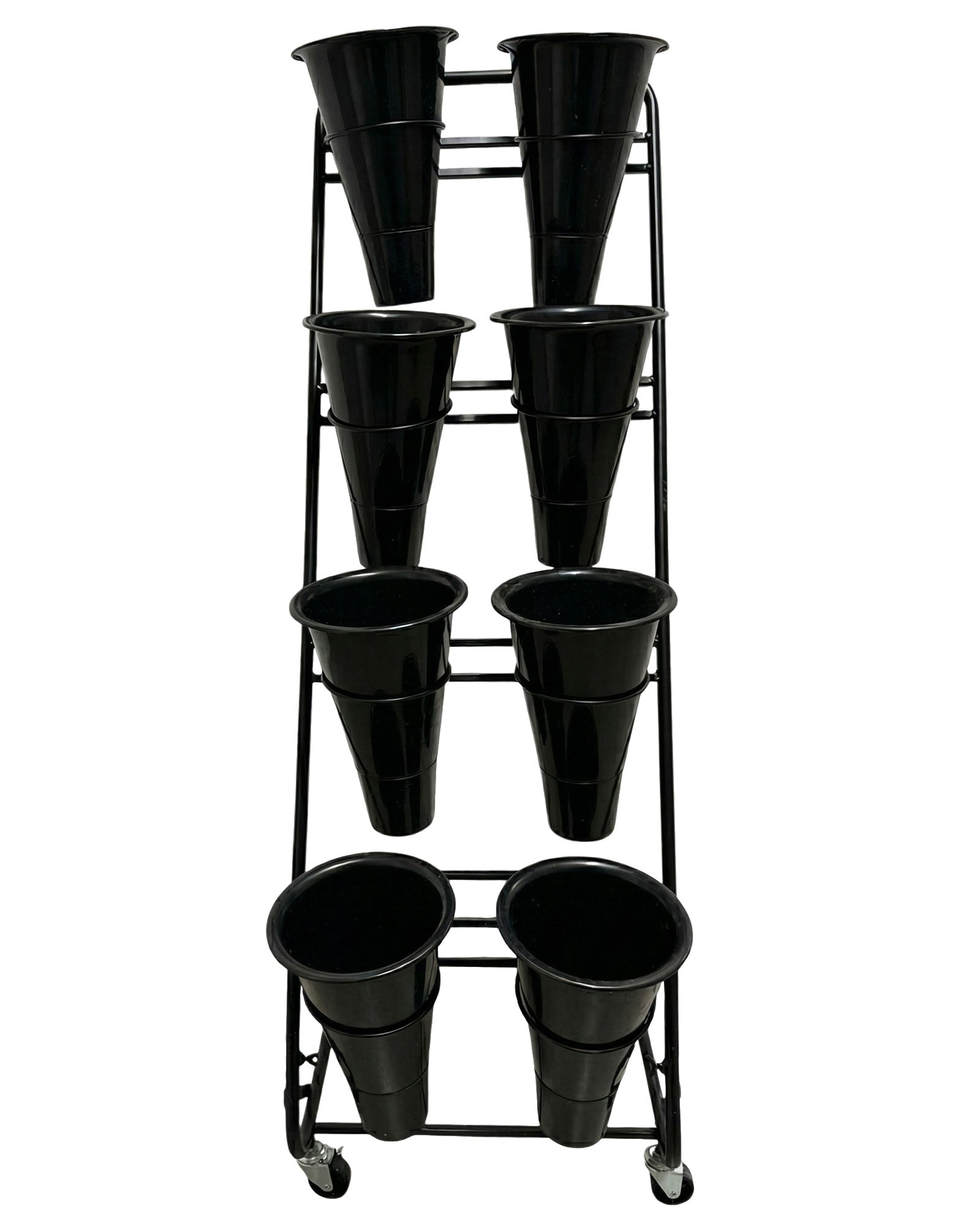 Blumenständer Kunststoff mit 8 Eimern in Schwarz für Frischblumen und Floristik Präsentation - Kunststoff 1