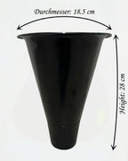 Kunststoff Eimer für Blumenständer Durchmesser 18.5 cm Höhe 28 cm schwarz - Kunststoff 6