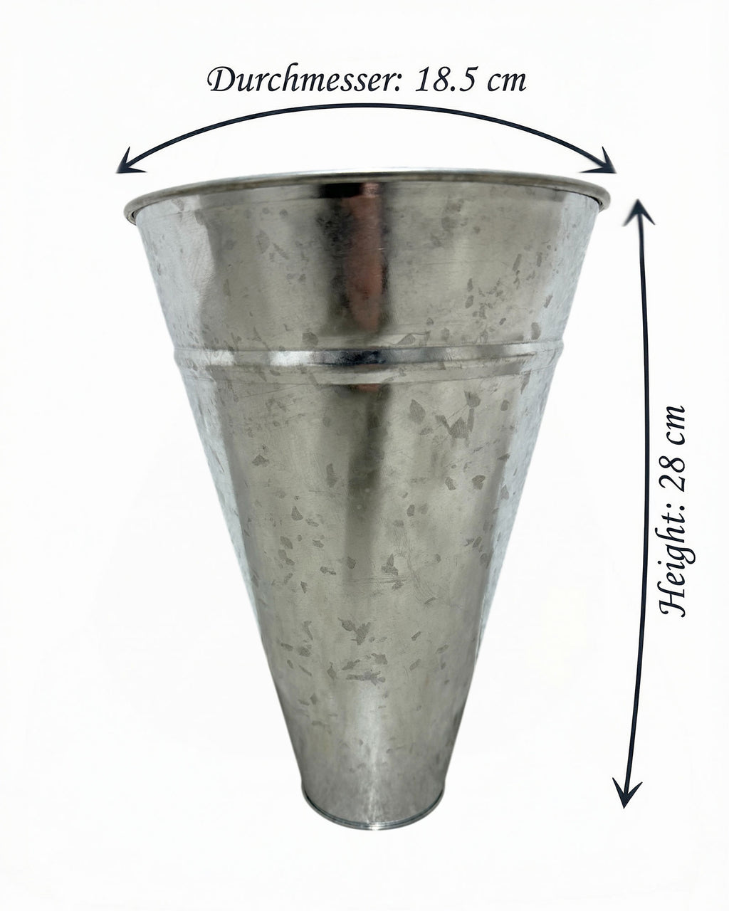 Metall Eimer für Blumenständer Durchmesser 18.5 cm Höhe 28 cm - Metall 6